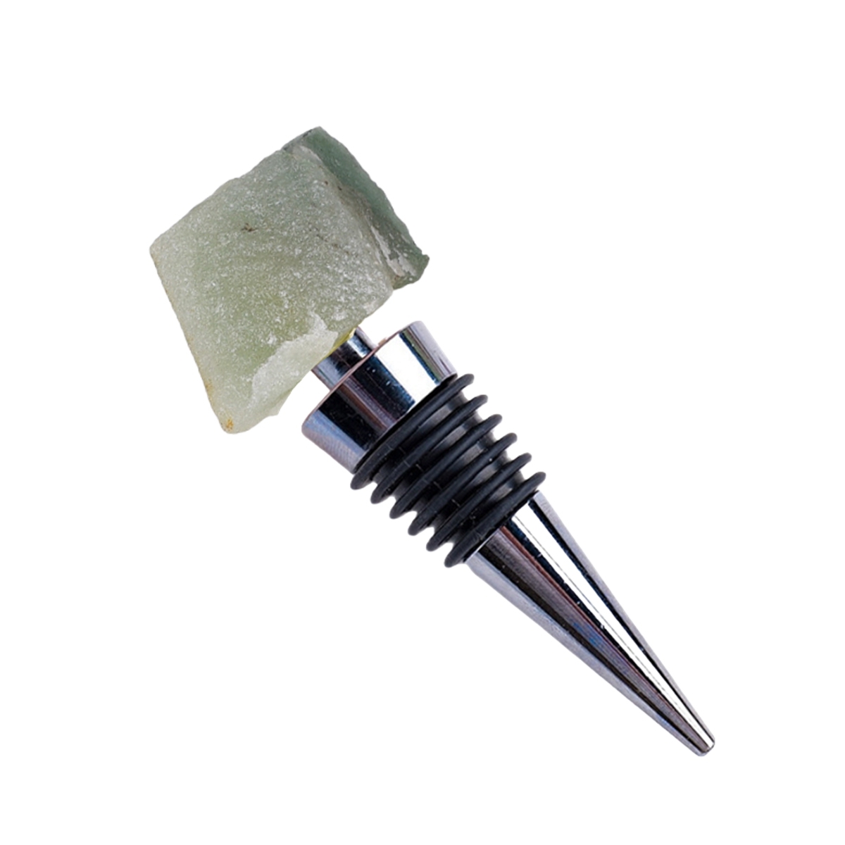 Raw Gemstone Stainless Steel Bottle Stopper