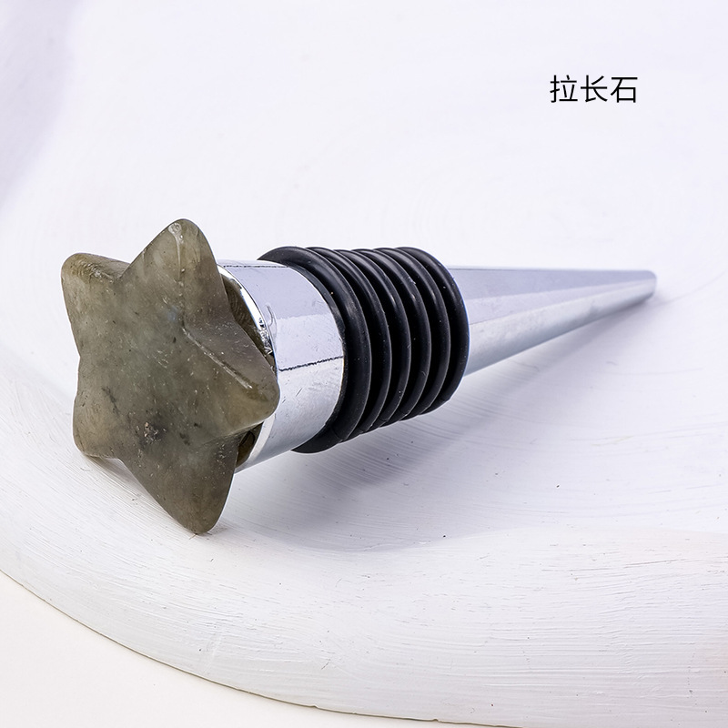 30MM Star Gemstone Stainless Steel Bottle Stopper