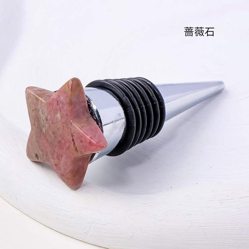 30MM Star Gemstone Stainless Steel Bottle Stopper