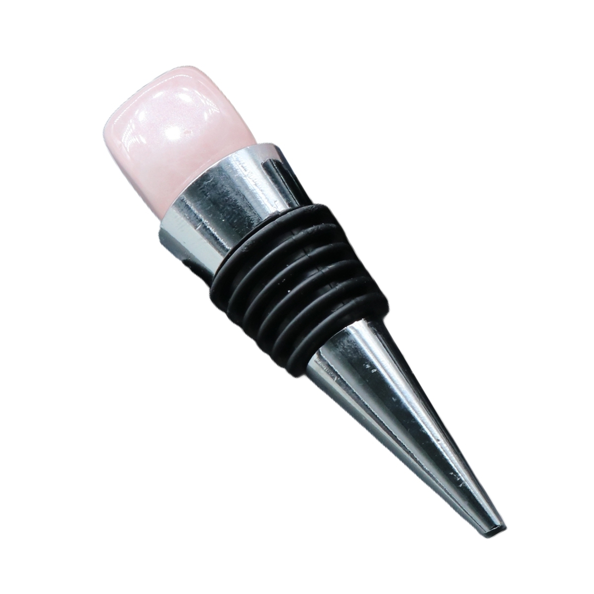 Cube Gemstone Stainless Steel Bottle Stopper