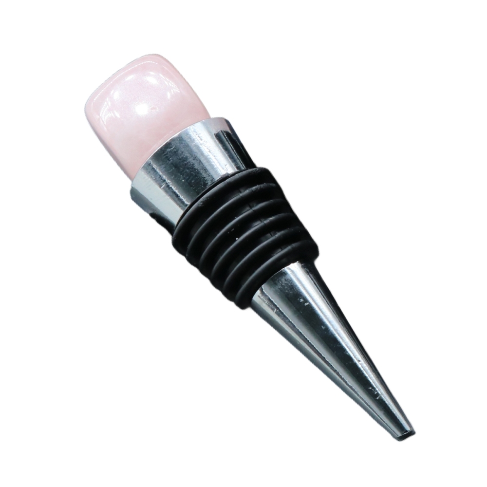 Cube Gemstone Stainless Steel Bottle Stopper