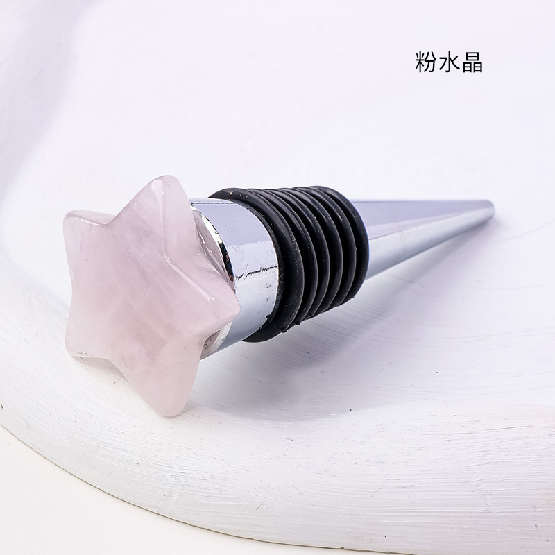 30MM Star Gemstone Stainless Steel Bottle Stopper