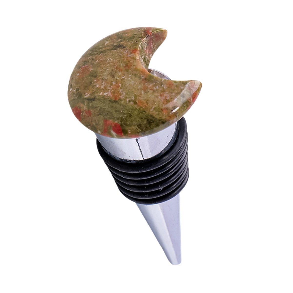 30MM Moon Gemstone Stainless Steel Bottle Stopper