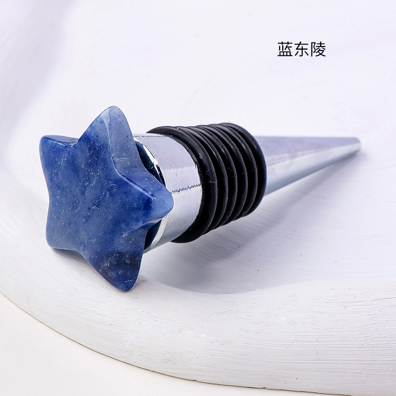 30MM Star Gemstone Stainless Steel Bottle Stopper