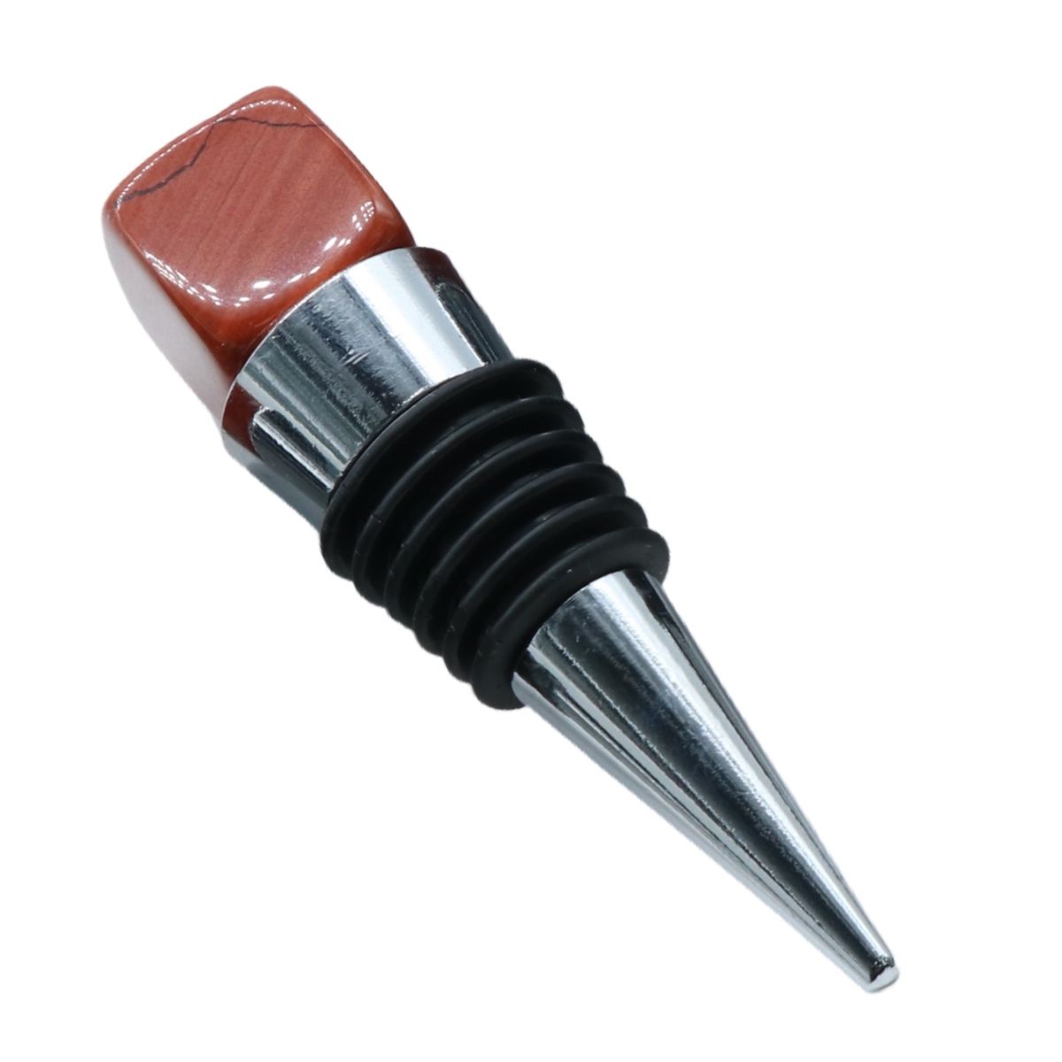 Cube Gemstone Stainless Steel Bottle Stopper