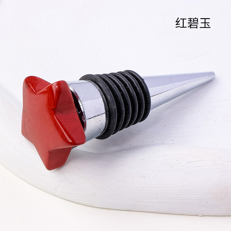 30MM Star Gemstone Stainless Steel Bottle Stopper