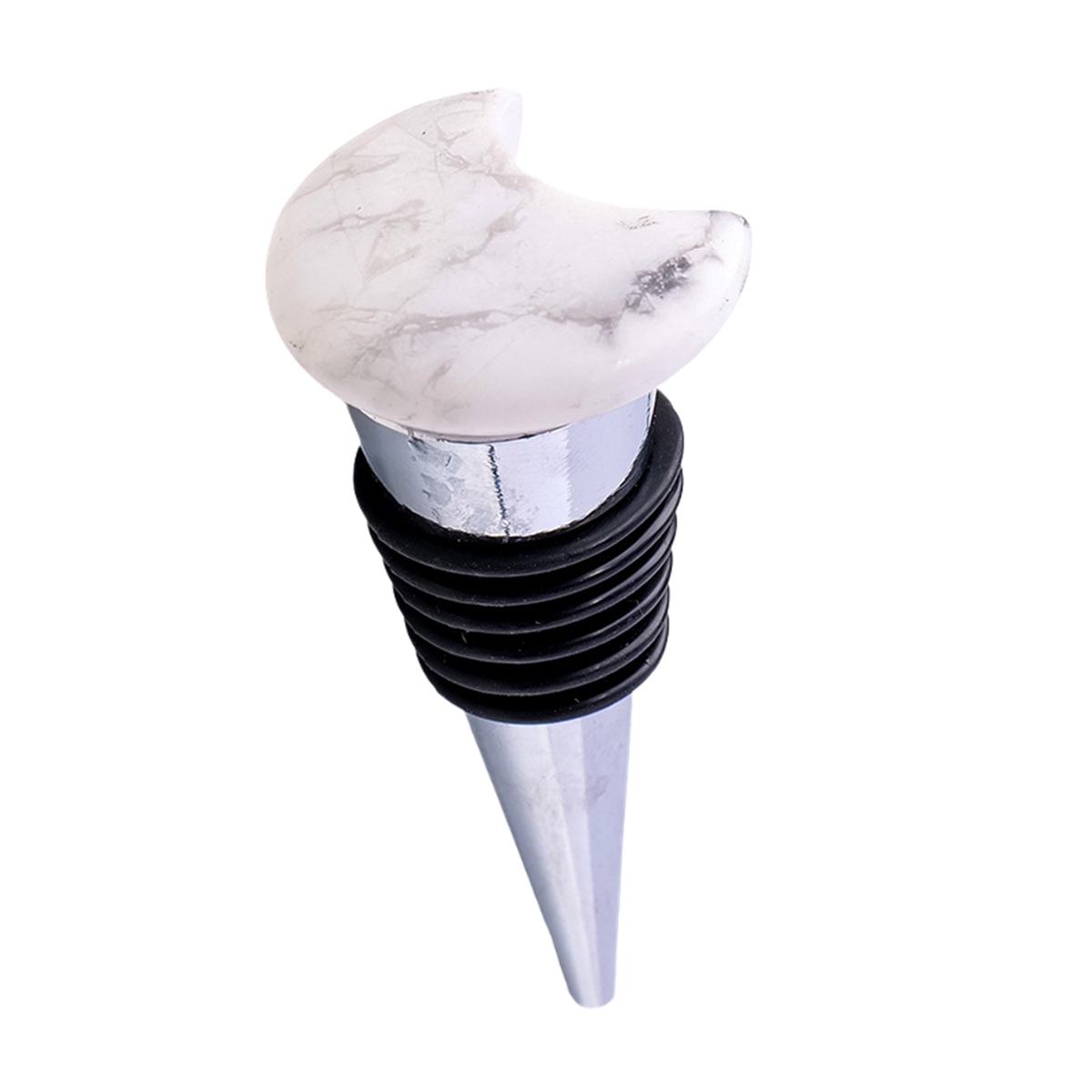 30MM Moon Gemstone Stainless Steel Bottle Stopper