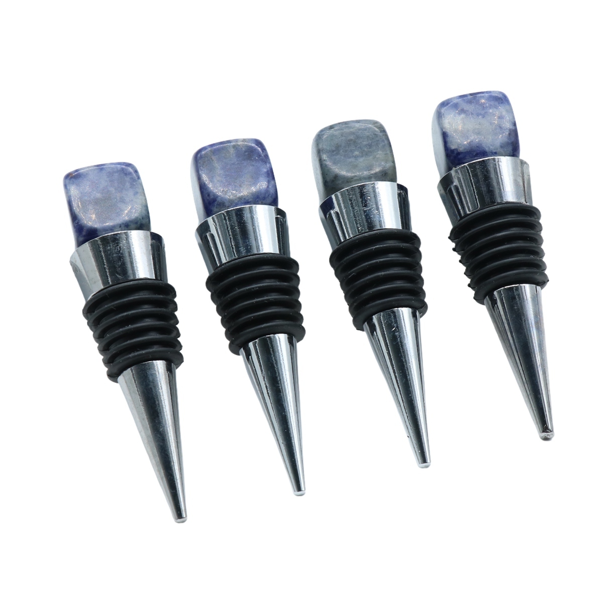Cube Gemstone Stainless Steel Bottle Stopper