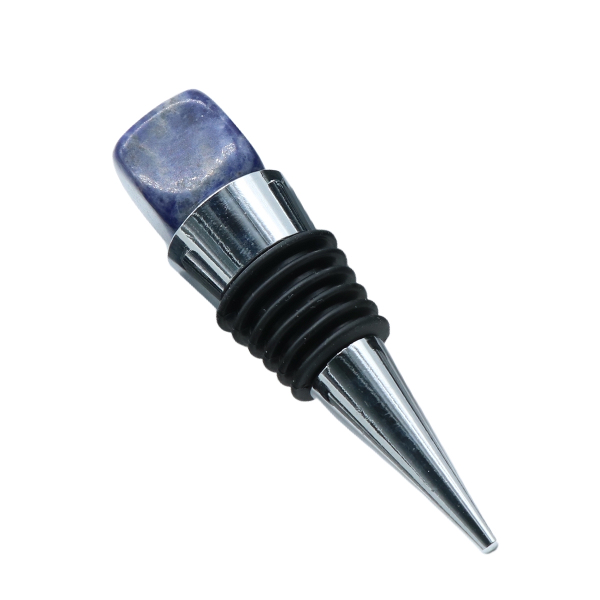 Cube Gemstone Stainless Steel Bottle Stopper