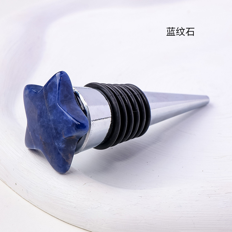 30MM Star Gemstone Stainless Steel Bottle Stopper
