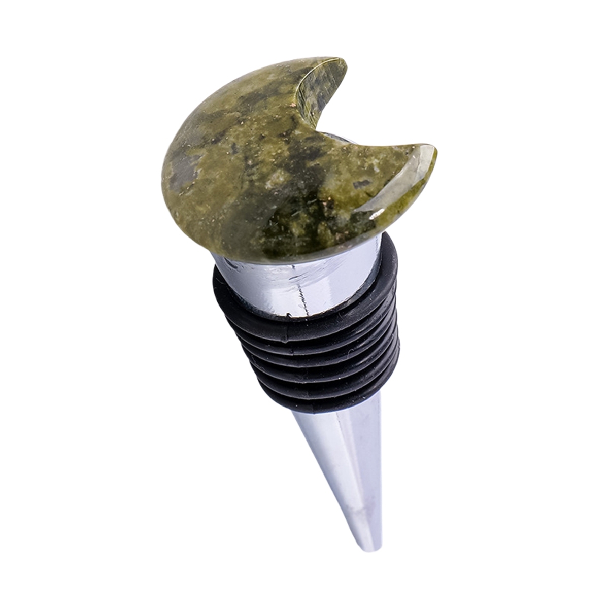 30MM Moon Gemstone Stainless Steel Bottle Stopper