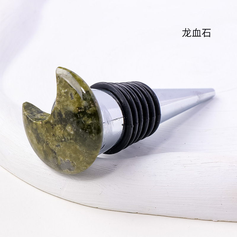 30MM Moon Gemstone Stainless Steel Bottle Stopper