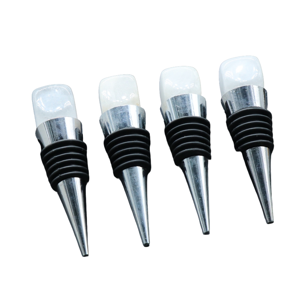 Cube Gemstone Stainless Steel Bottle Stopper