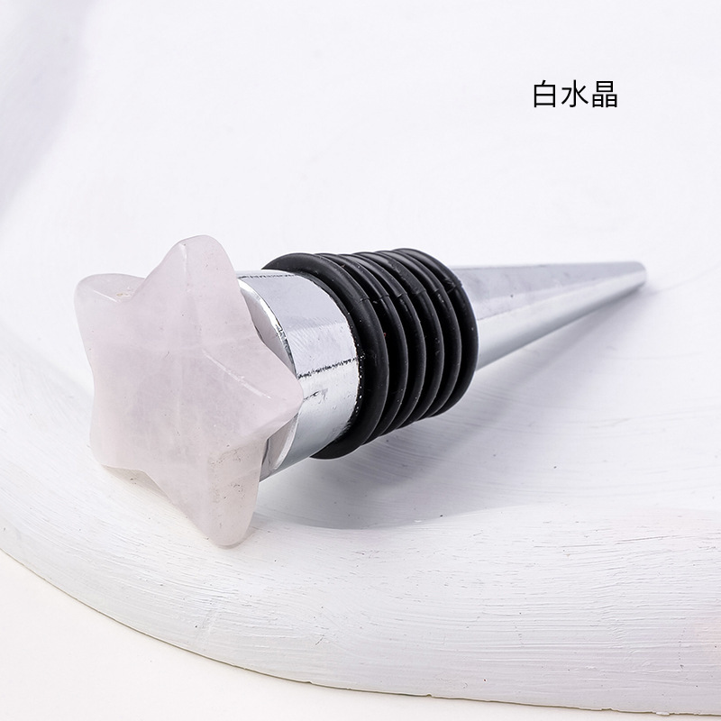 30MM Star Gemstone Stainless Steel Bottle Stopper