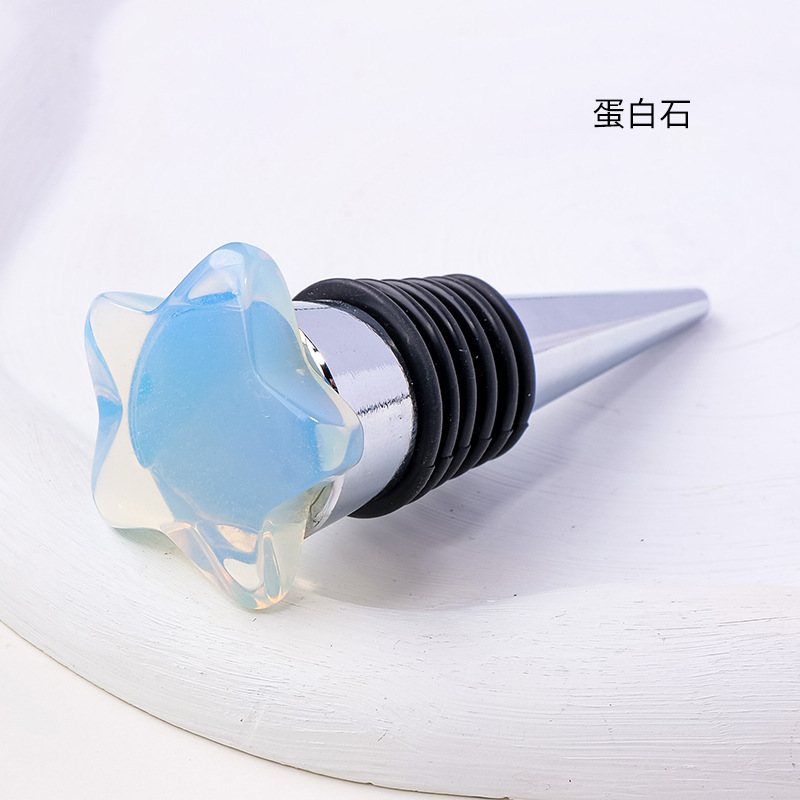 30MM Star Gemstone Stainless Steel Bottle Stopper