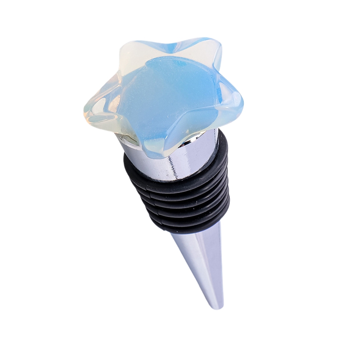 30MM Star Gemstone Stainless Steel Bottle Stopper