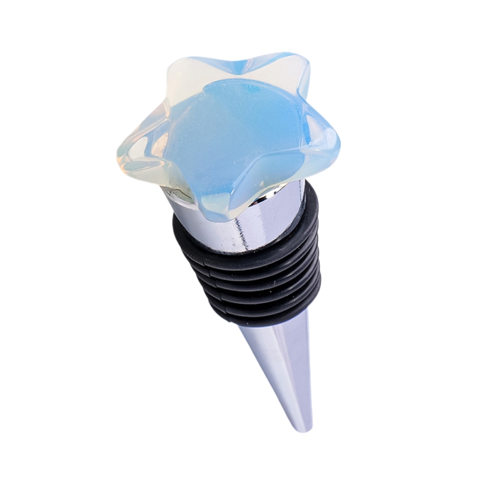 30MM Star Gemstone Stainless Steel Bottle Stopper