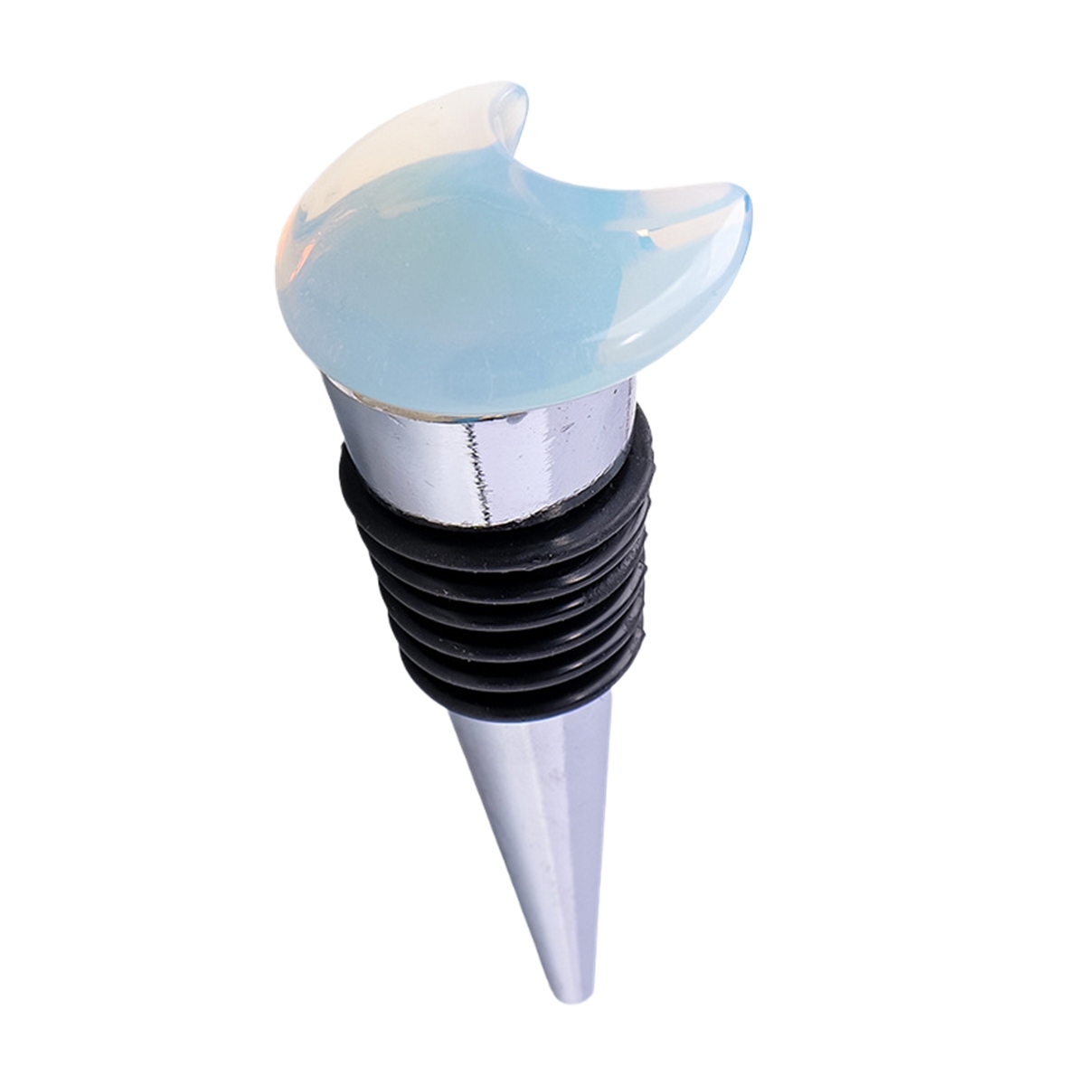 30MM Moon Gemstone Stainless Steel Bottle Stopper
