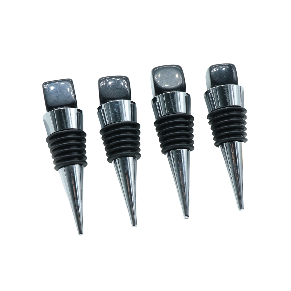 Cube Gemstone Stainless Steel Bottle Stopper