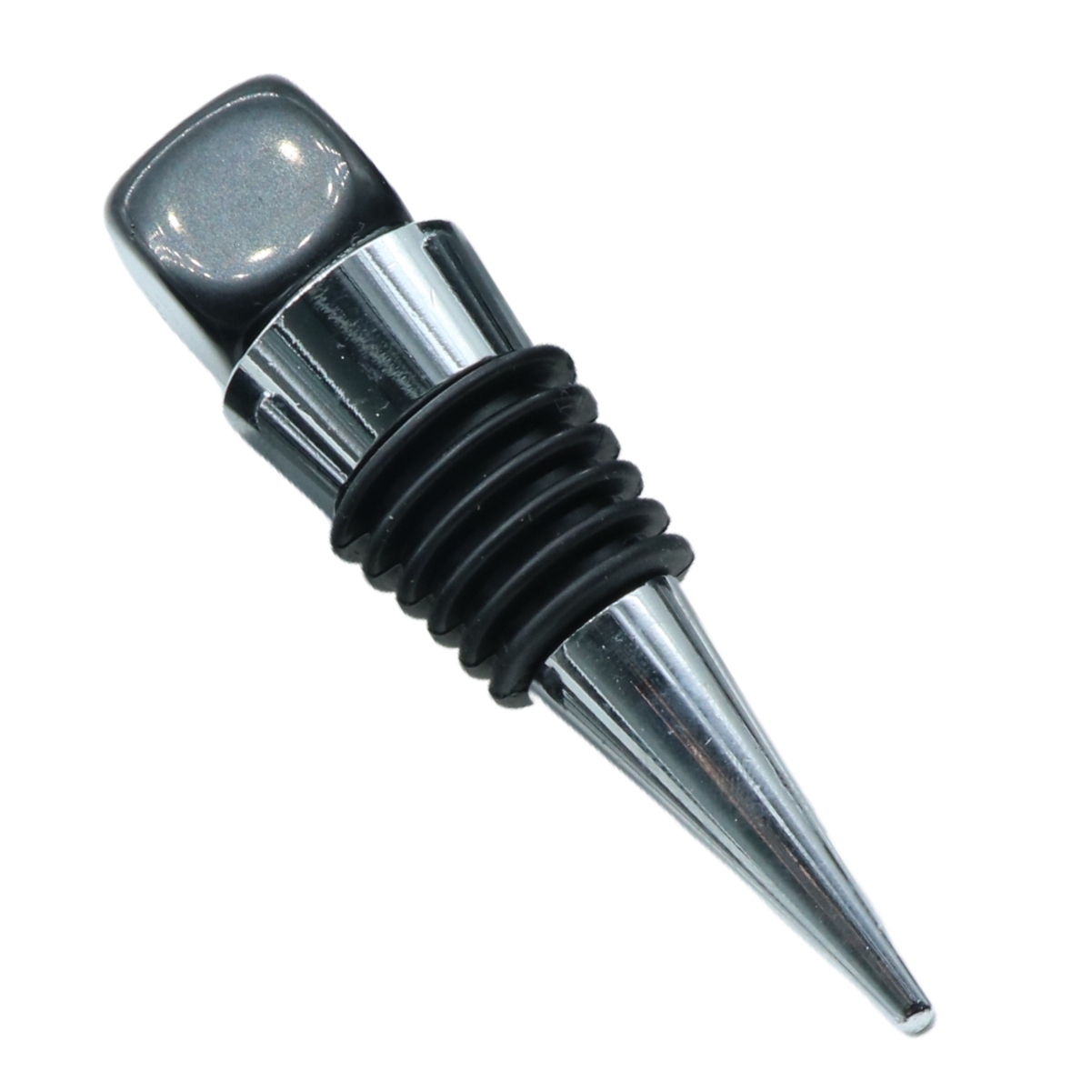 Cube Gemstone Stainless Steel Bottle Stopper