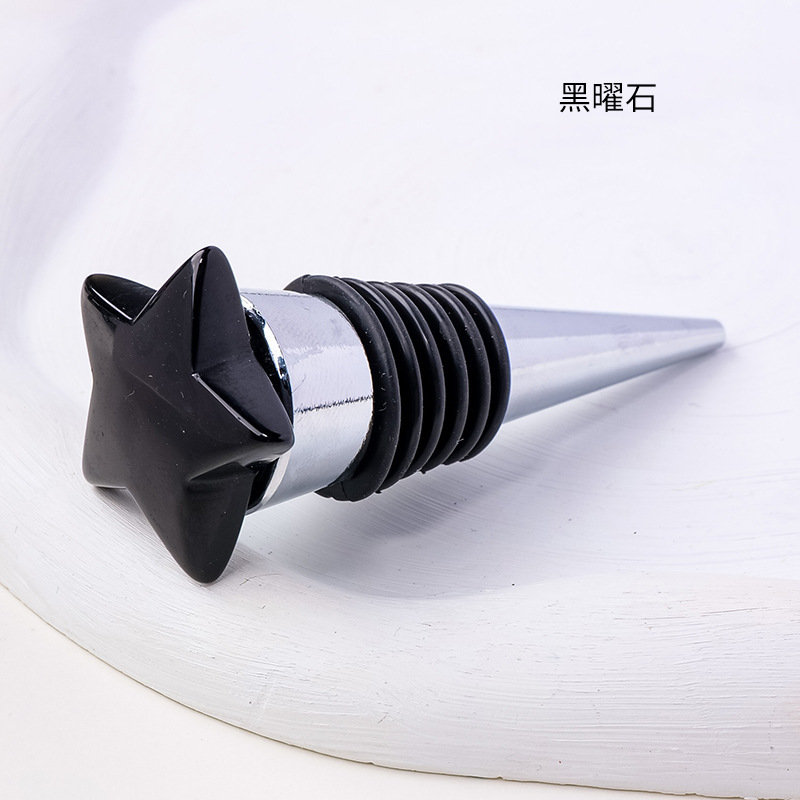 30MM Star Gemstone Stainless Steel Bottle Stopper