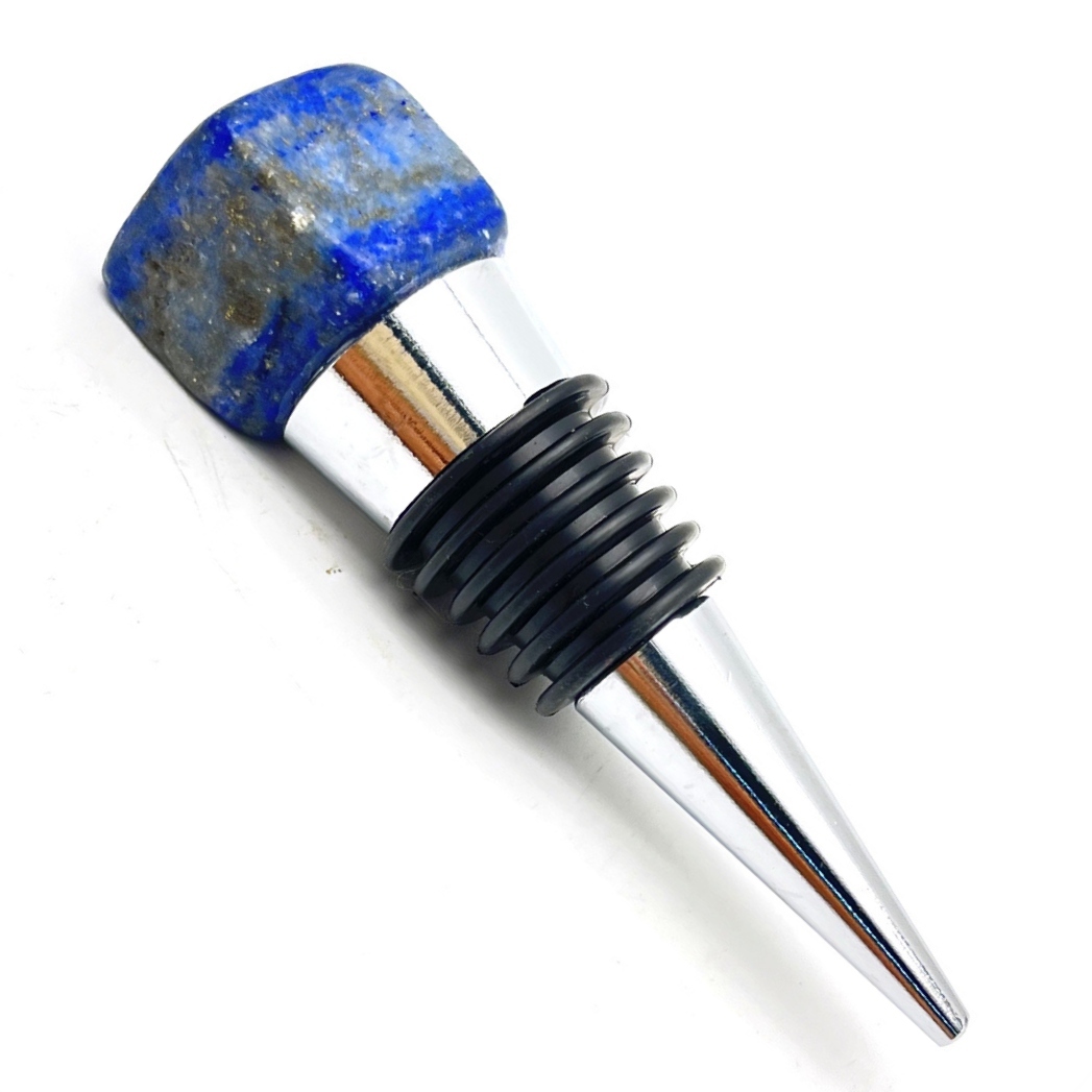 Cube Gemstone Stainless Steel Bottle Stopper
