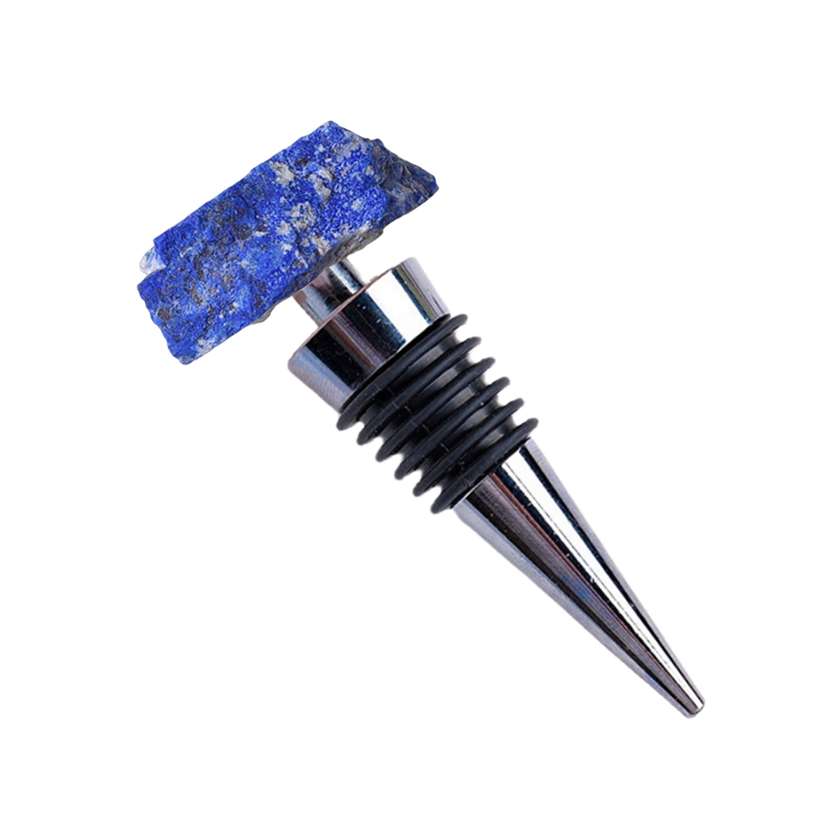 Raw Gemstone Stainless Steel Bottle Stopper