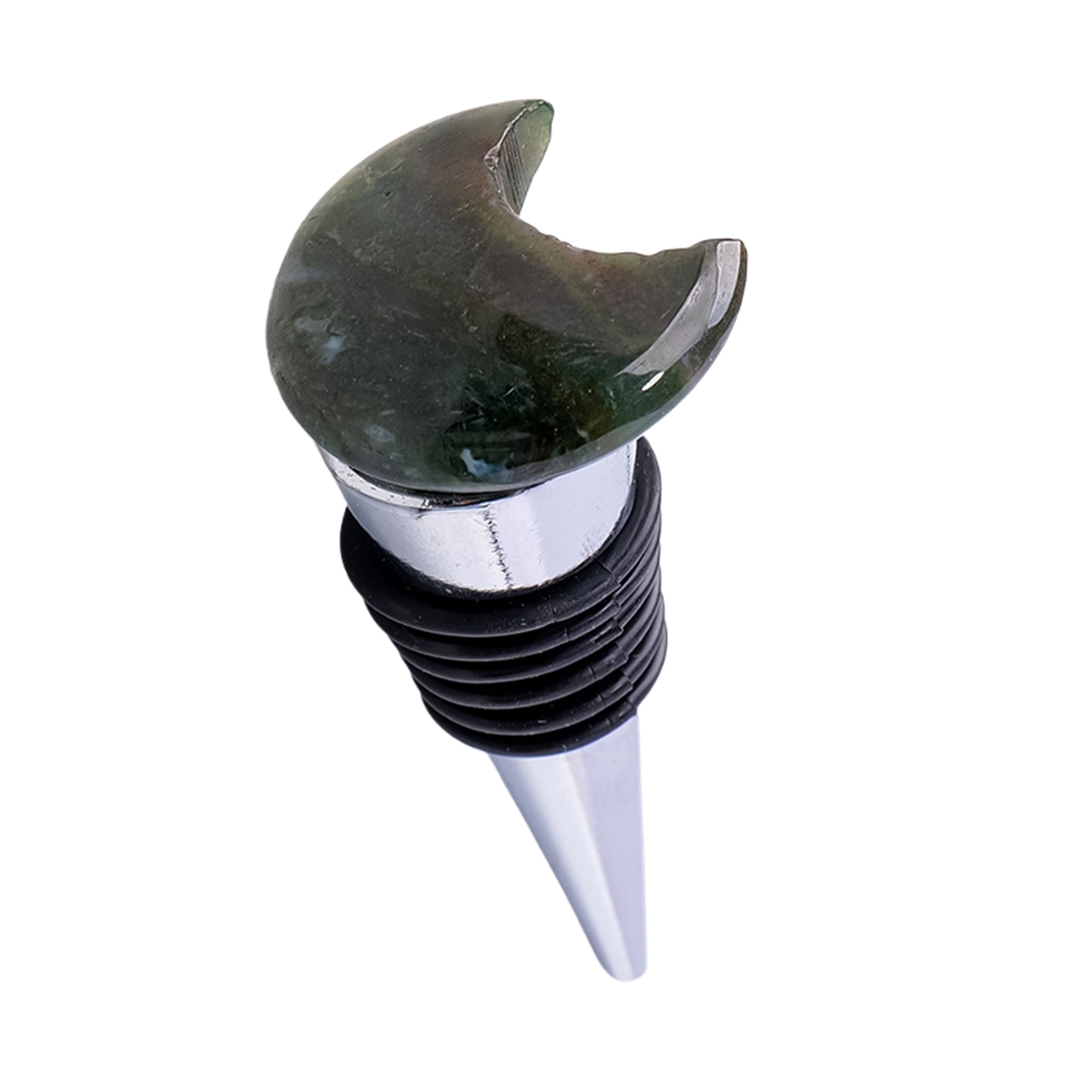 30MM Moon Gemstone Stainless Steel Bottle Stopper