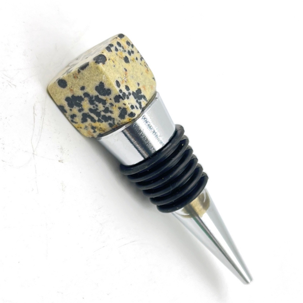 Cube Gemstone Stainless Steel Bottle Stopper