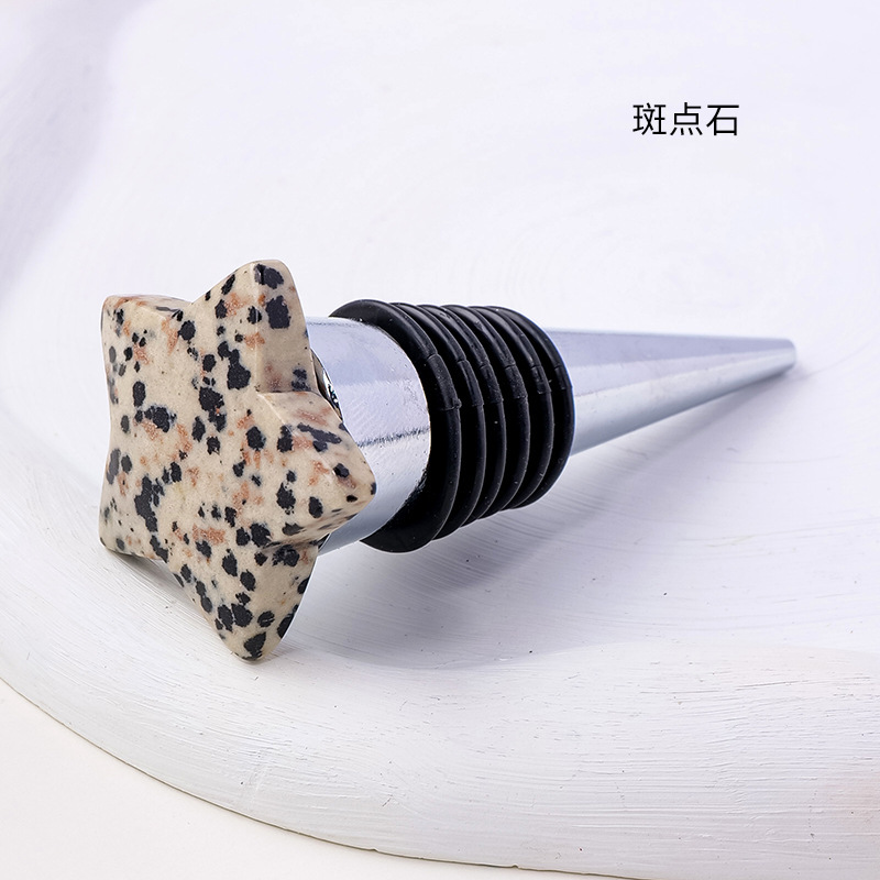 30MM Star Gemstone Stainless Steel Bottle Stopper