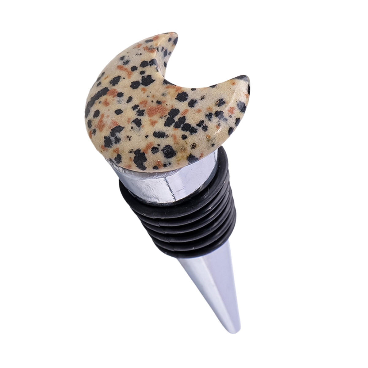 30MM Moon Gemstone Stainless Steel Bottle Stopper