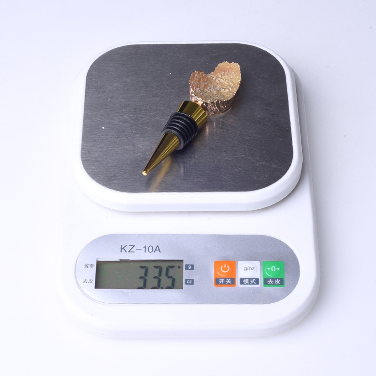 Resin Agate Slice Gemstone Stainless Steel Bottle Stopper