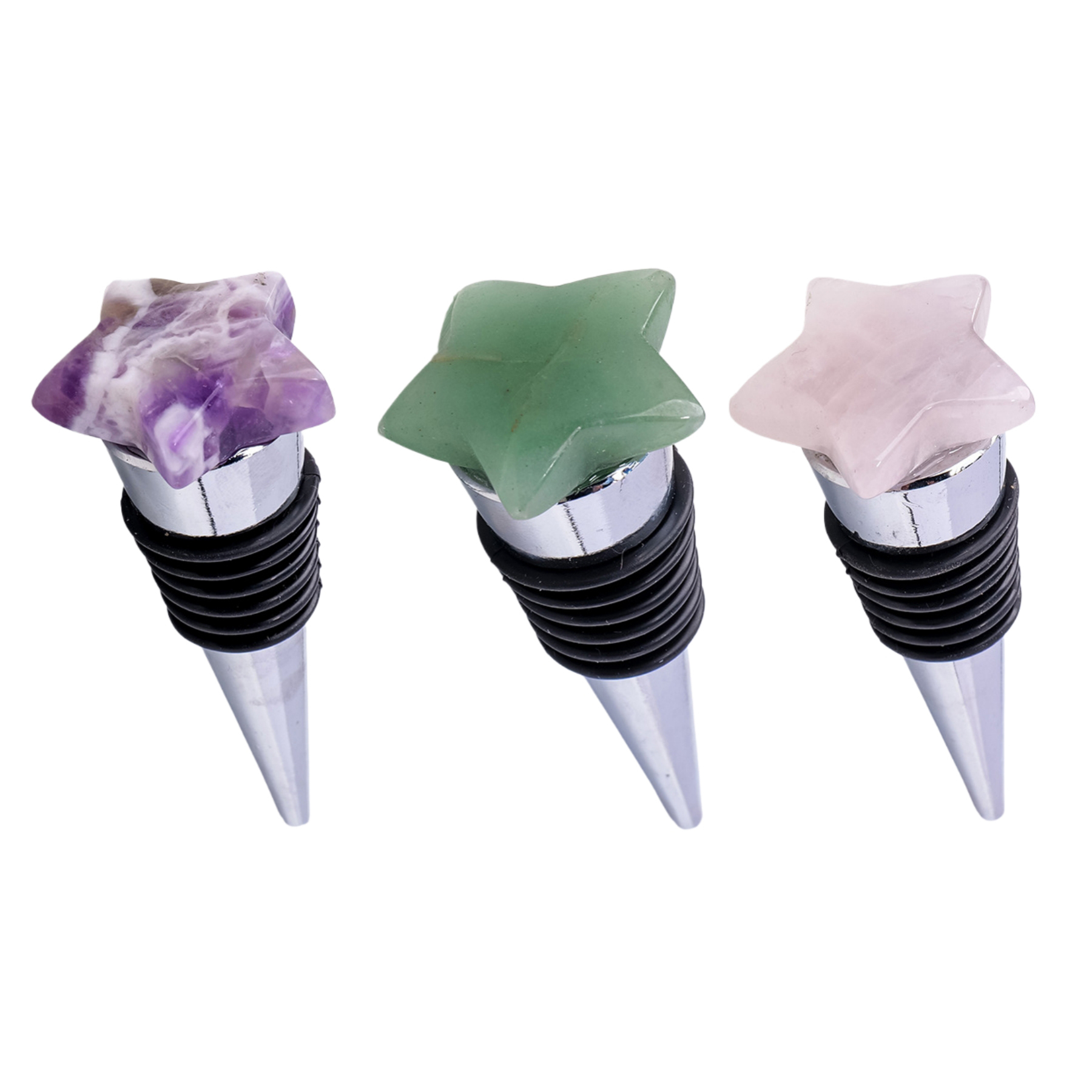 30MM Star Gemstone Stainless Steel Bottle Stopper
