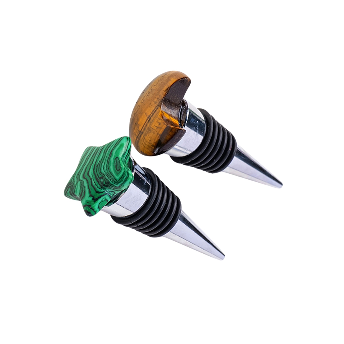 30MM Moon Gemstone Stainless Steel Bottle Stopper