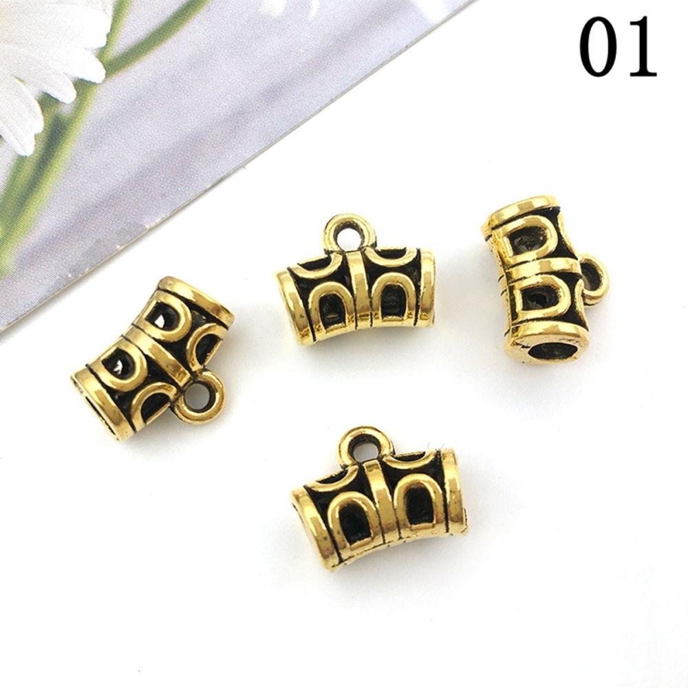 Tibetan Silver Alloy Through-Hole Connector Spacer Bead for DIY Making Jewelry