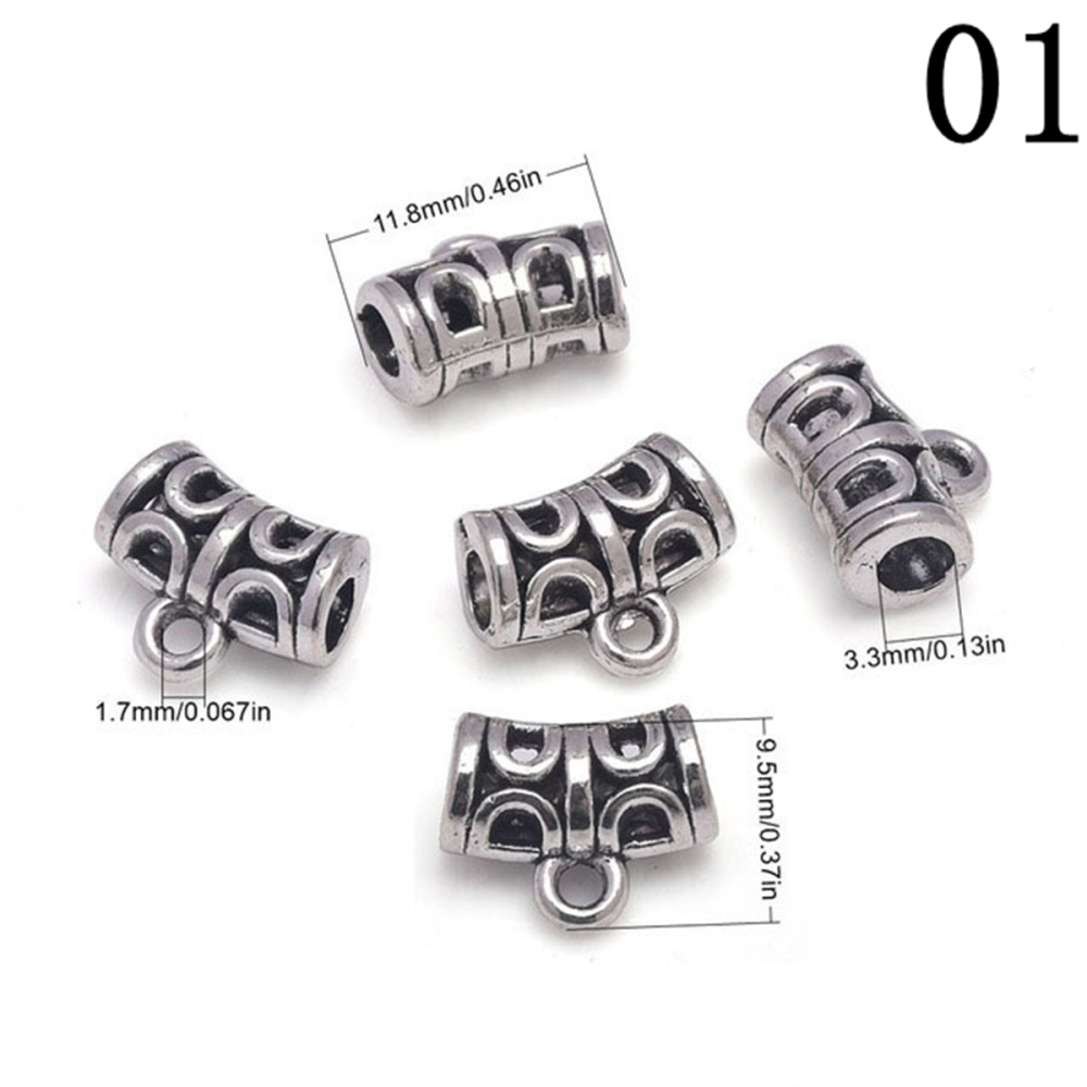 Tibetan Silver Alloy Through-Hole Connector Spacer Bead for DIY Making Jewelry