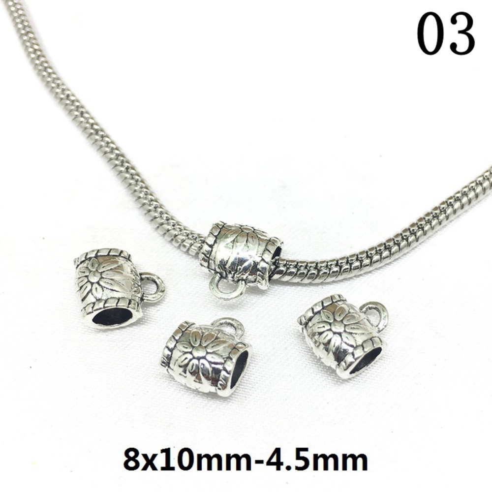 Tibetan Silver Alloy Through-Hole Connector Spacer Bead for DIY Making Jewelry
