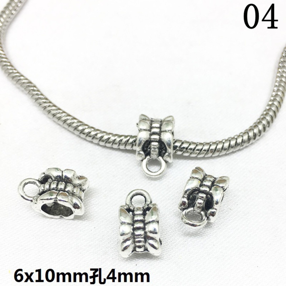 Tibetan Silver Alloy Through-Hole Connector Spacer Bead for DIY Making Jewelry
