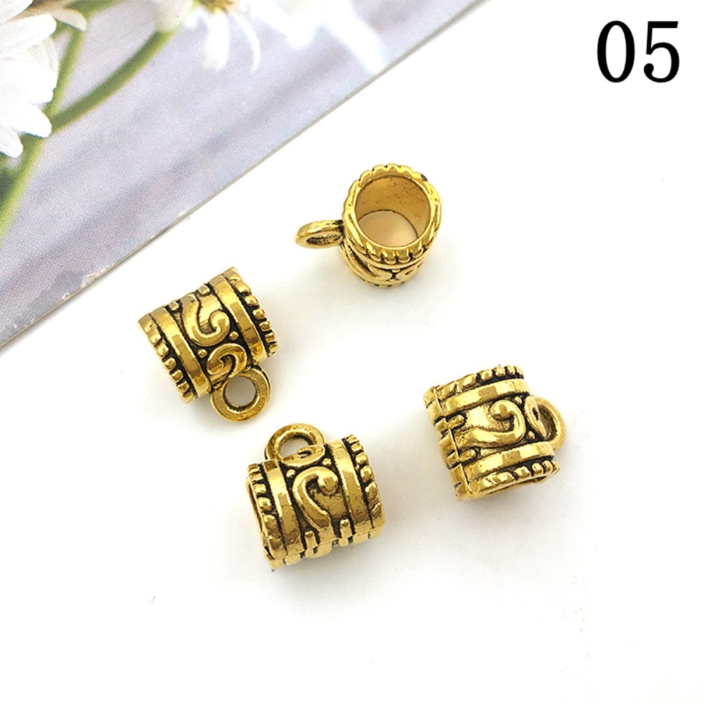 Tibetan Silver Alloy Through-Hole Connector Spacer Bead for DIY Making Jewelry