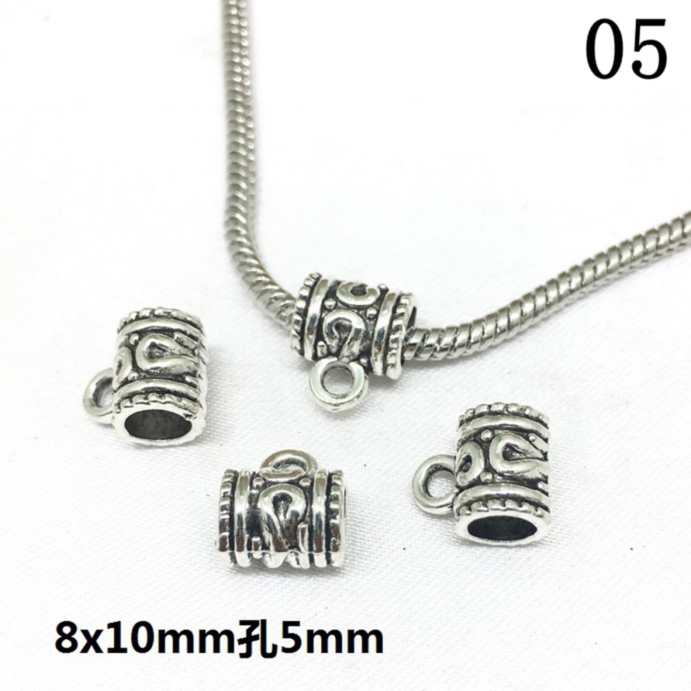 Tibetan Silver Alloy Through-Hole Connector Spacer Bead for DIY Making Jewelry