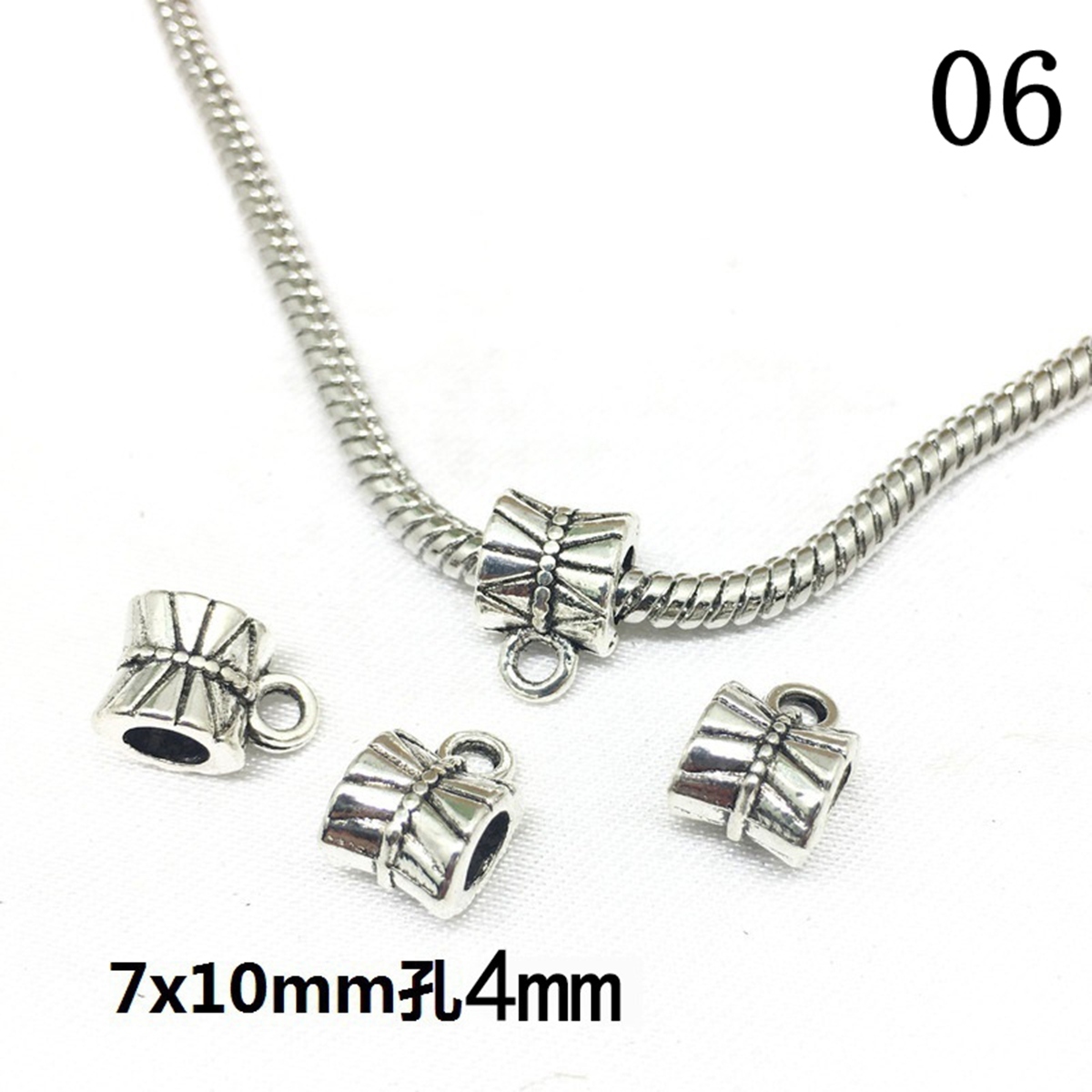 Tibetan Silver Alloy Through-Hole Connector Spacer Bead for DIY Making Jewelry