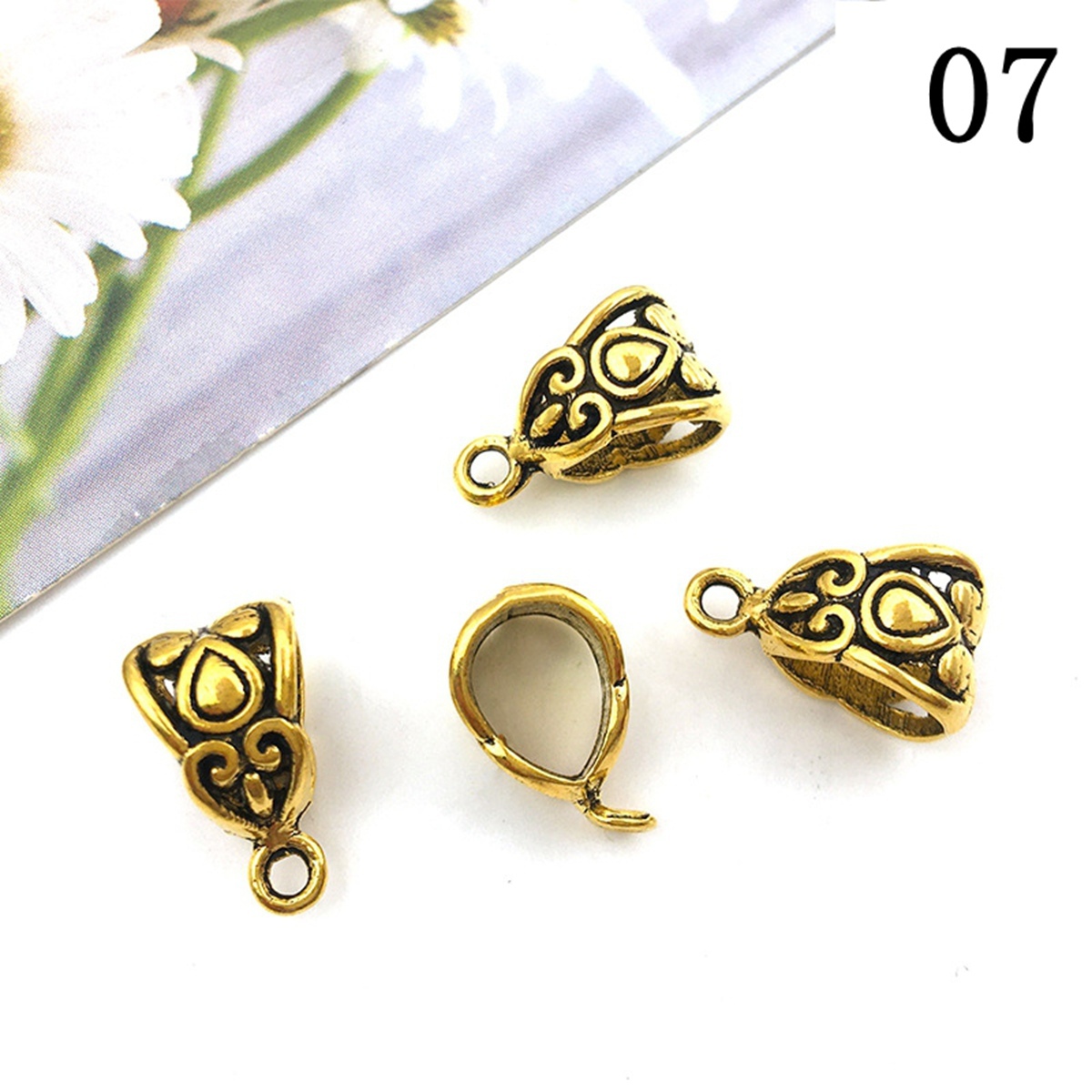 Tibetan Silver Alloy Through-Hole Connector Spacer Bead for DIY Making Jewelry