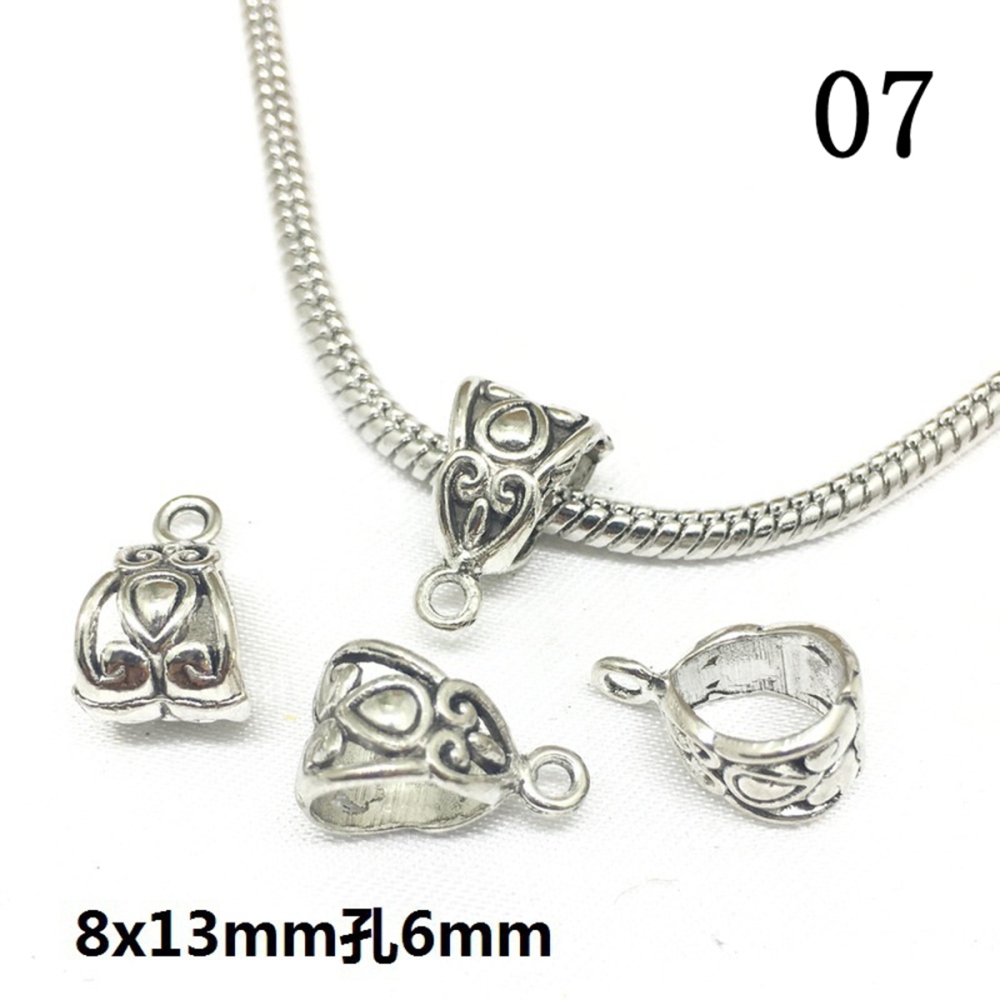 Tibetan Silver Alloy Through-Hole Connector Spacer Bead for DIY Making Jewelry