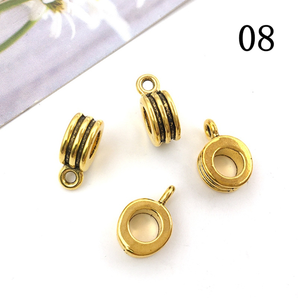 Tibetan Silver Alloy Through-Hole Connector Spacer Bead for DIY Making Jewelry