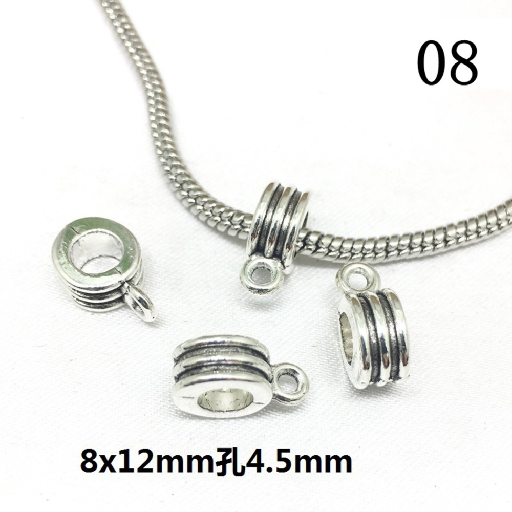 Tibetan Silver Alloy Through-Hole Connector Spacer Bead for DIY Making Jewelry