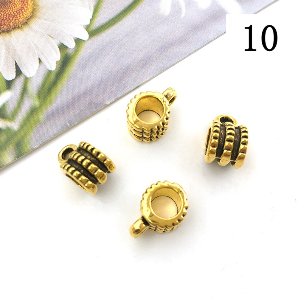 Tibetan Silver Alloy Through-Hole Connector Spacer Bead for DIY Making Jewelry