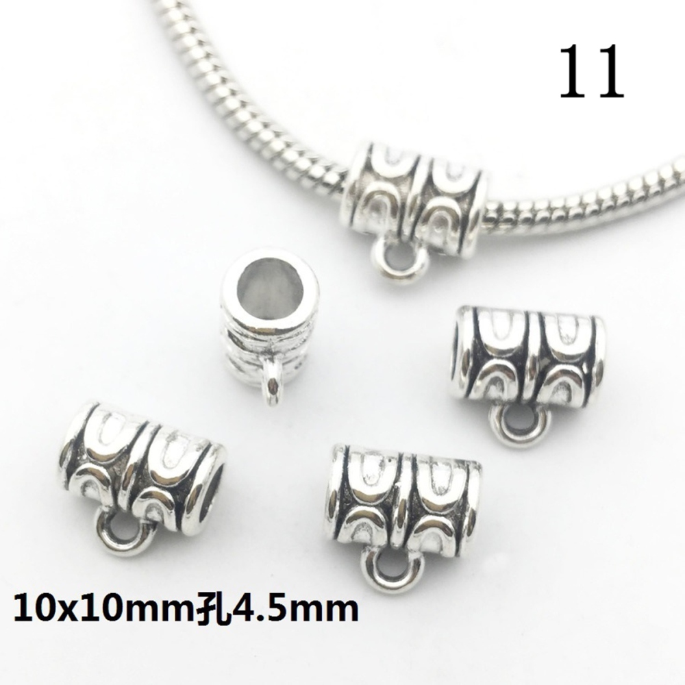 Tibetan Silver Alloy Through-Hole Connector Spacer Bead for DIY Making Jewelry