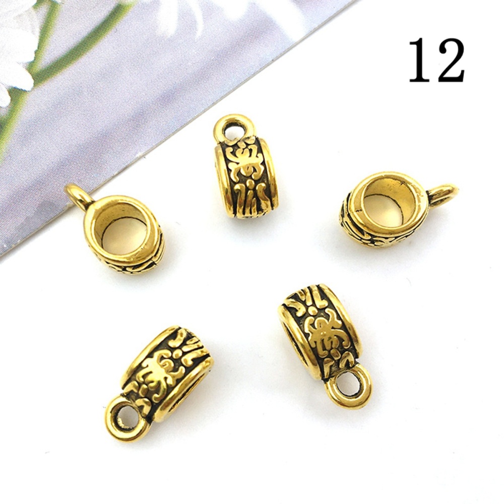 Tibetan Silver Alloy Through-Hole Connector Spacer Bead for DIY Making Jewelry