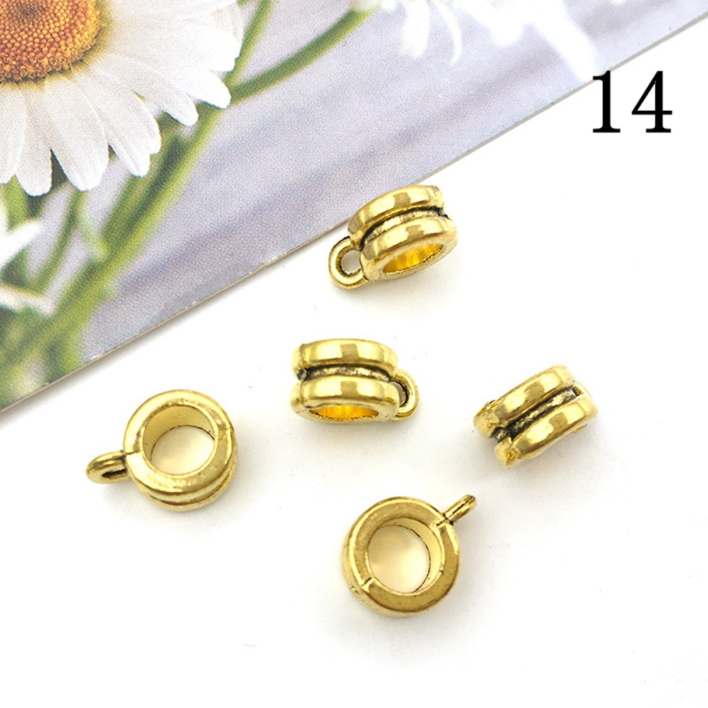 Tibetan Silver Alloy Through-Hole Connector Spacer Bead for DIY Making Jewelry