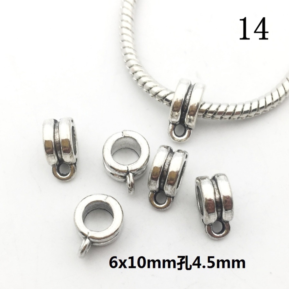 Tibetan Silver Alloy Through-Hole Connector Spacer Bead for DIY Making Jewelry